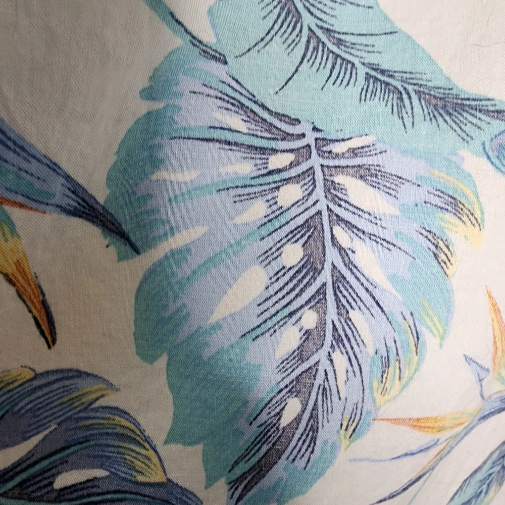 American Eagle Tropical Blue Floral Men's Shirt‎ XXL